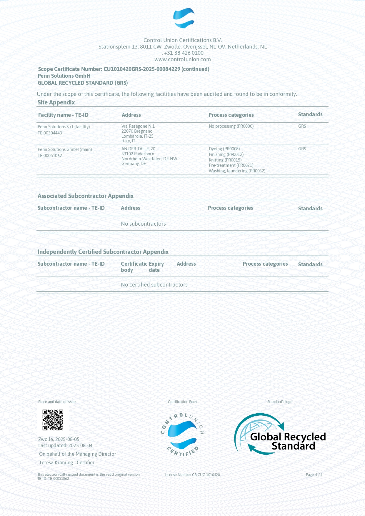 grs cert 4
